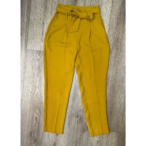 Zara Pants & Jumpsuits Zara Mustard Yellow Womens Dress Pants Size